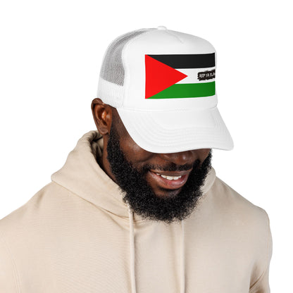 Palestine Flag Foam Trucker Hat | Palestinian Pride Snapback Cap | Rep Ya Flag