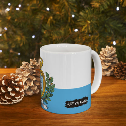 San Marino Flag Coffee Tea Mug 11oz 15oz | Rep Ya Flag Ceramic Mug