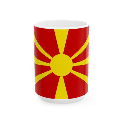 North Macedonia Flag Coffee Tea Mug 11oz 15oz | Rep Ya Flag Ceramic Mug