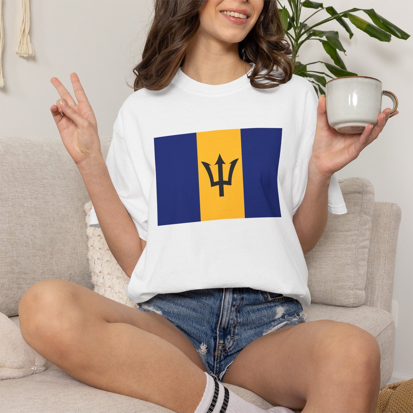 Barbados Flag T Shirt | Barbadian Heritage Shirt S-4XL | Rep Ya Flag