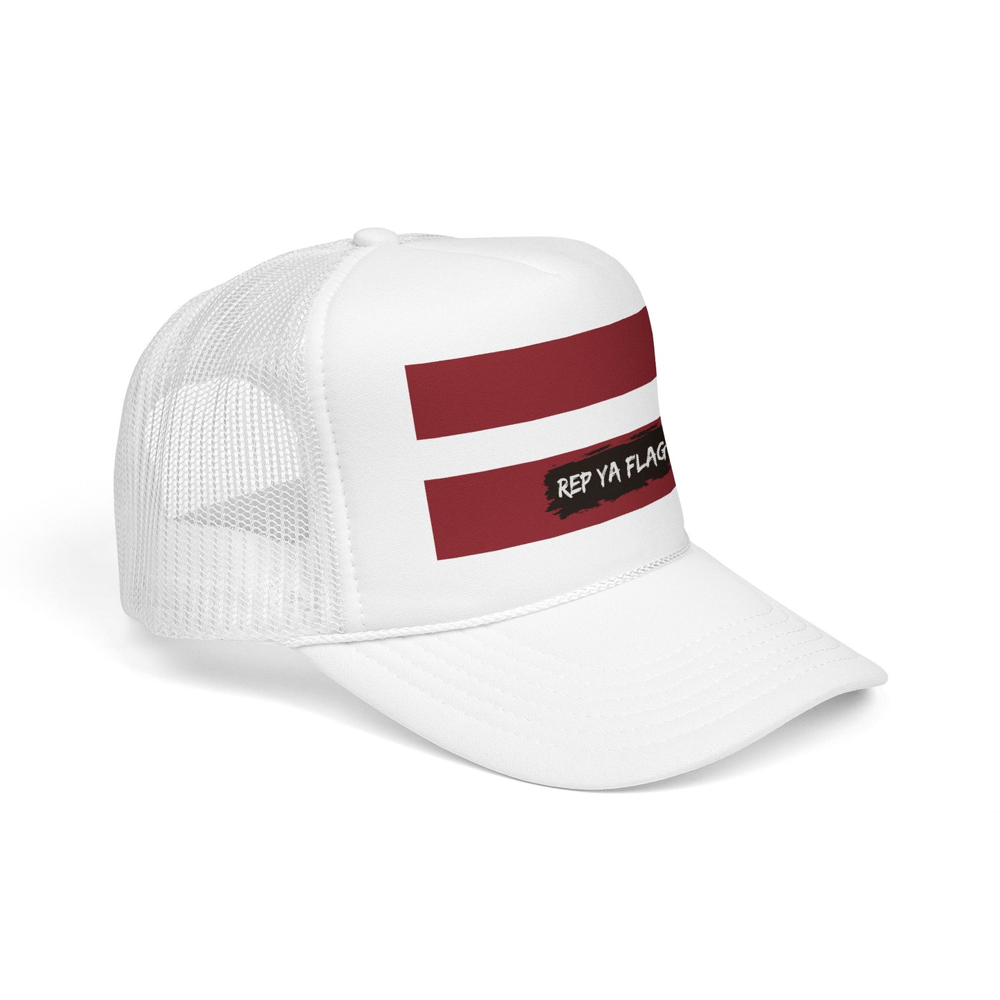 Latvia Flag Foam Trucker Hat | Latvian Pride Snapback Cap | Rep Ya Flag