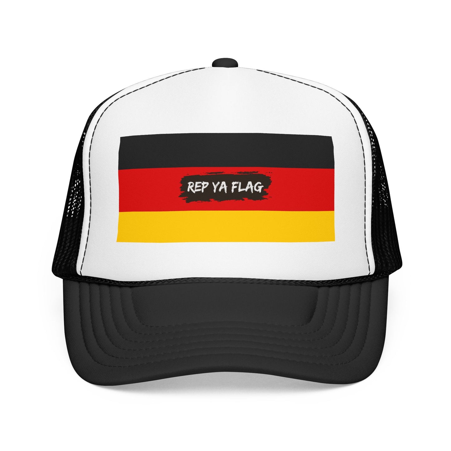 Germany Flag Foam Trucker Hat | German Pride Snapback Cap | Rep Ya Flag