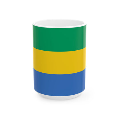 Gabon Flag Coffee Tea Mug 11oz 15oz | Rep Ya Flag Ceramic Mug