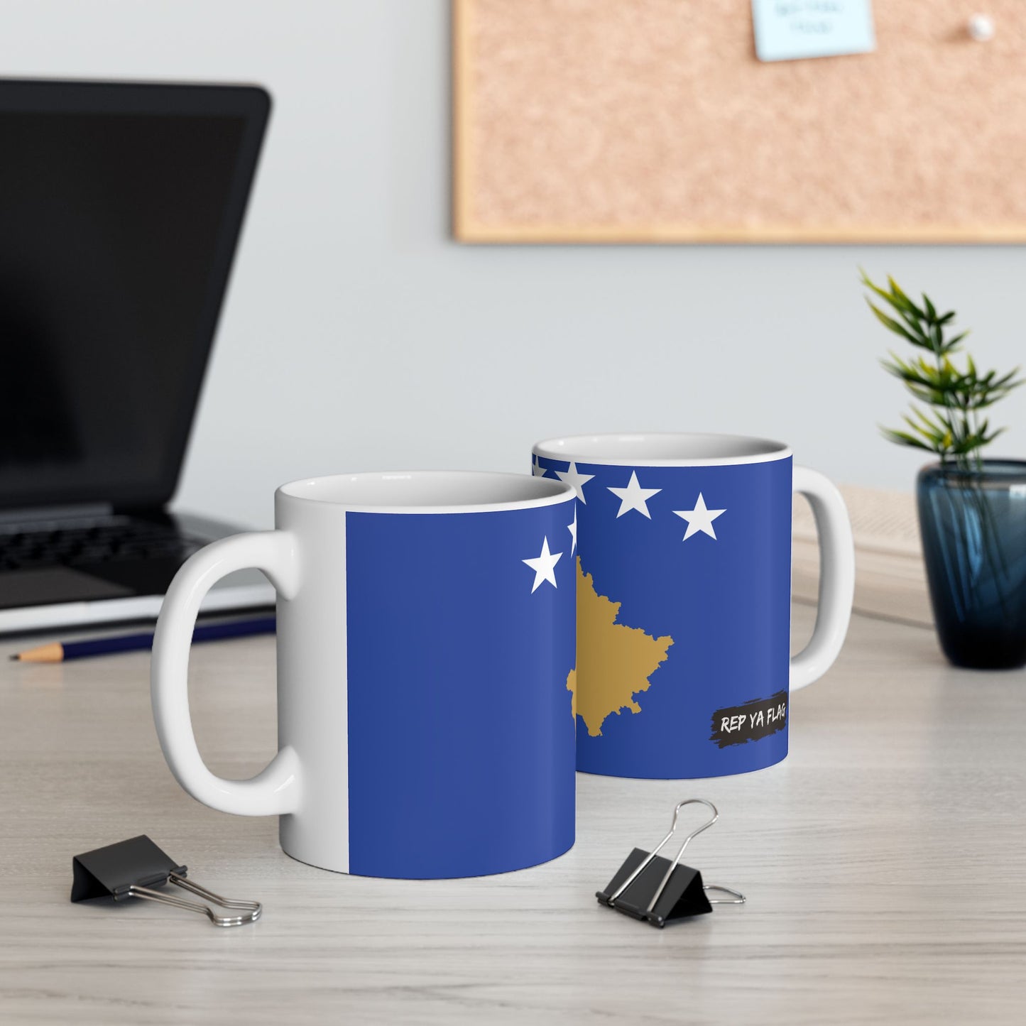 Kosovo Flag Coffee Tea Mug 11oz 15oz | Rep Ya Flag Ceramic Mug