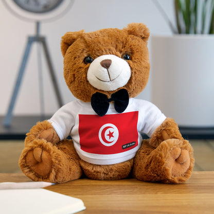 Tunisia Teddy Bear | Tunisia Flag Plush | Tunisian Gift | Cultural Stuffed Animal | Heritage Keepsake Bear