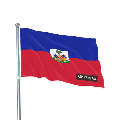 Haiti Flag Garden Banner | Double Sided Outdoor Flag | Rep Ya Flag