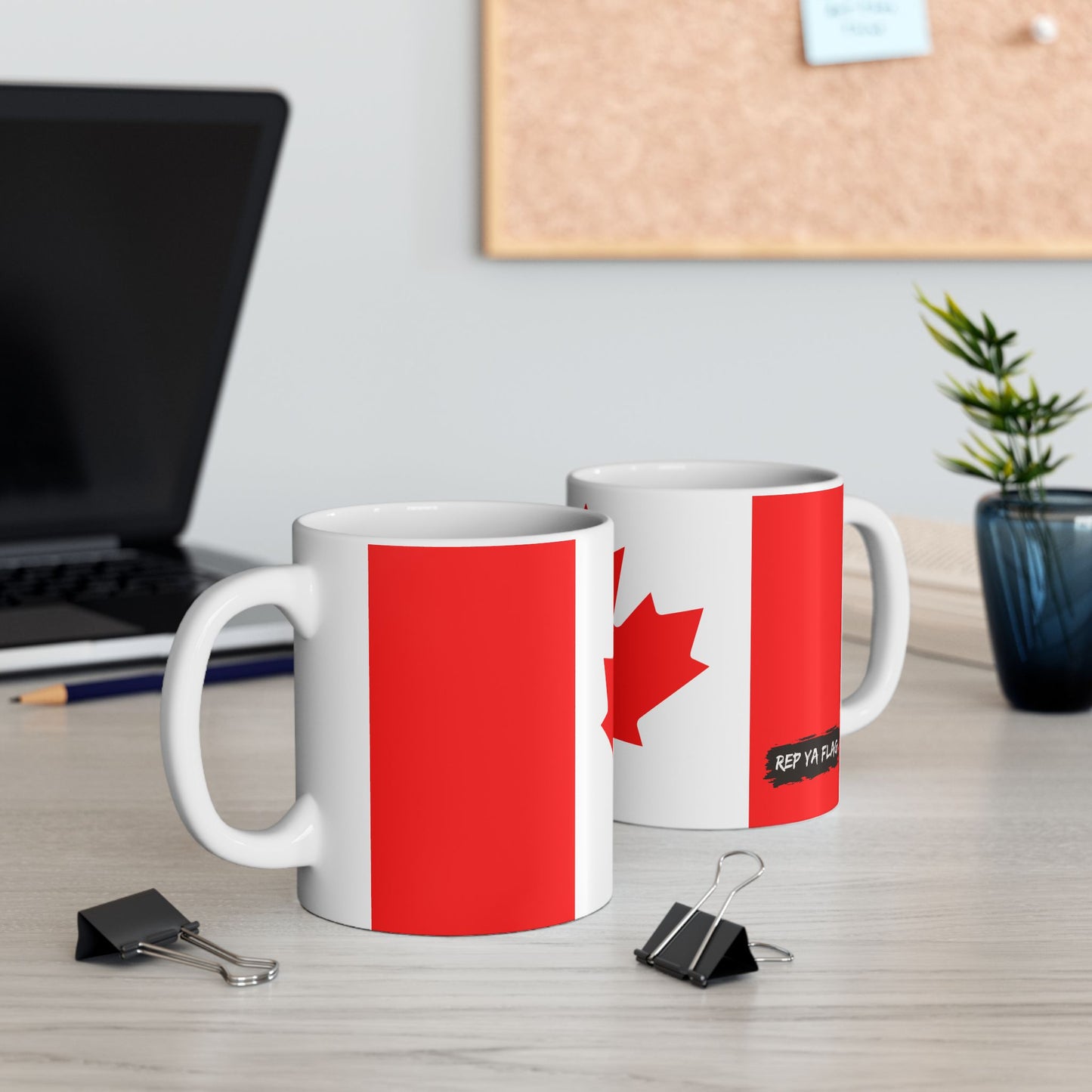 Canada Flag Coffee Tea Mug 11oz 15oz | Canadian Heritage Mug | Rep Ya Flag