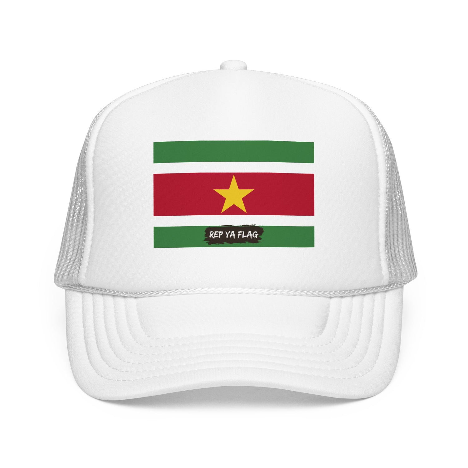 Suriname Flag Foam Trucker Hat | Rep Ya Flag design