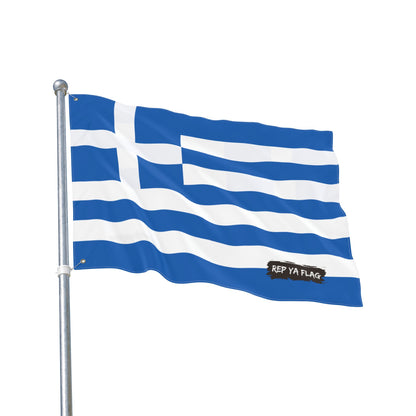Greece Flag Garden Banner | Double Sided Outdoor Flag | Rep Ya Flag