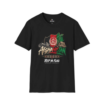 Afghanistan Map Flag T-Shirt — Vintage Afghan Emblem Tee