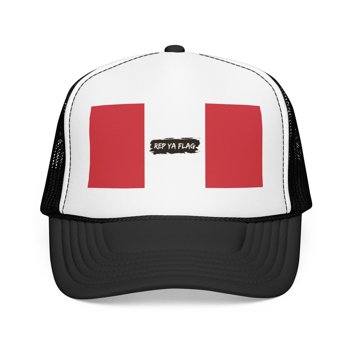 Peru Flag Foam Trucker Hat | Peruvian Pride Snapback Cap | Rep Ya Flag