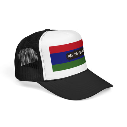 Gambia Flag Foam Trucker Hat | Gambian Pride Snapback Cap | Rep Ya Flag
