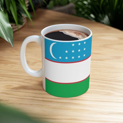 Uzbekistan Flag Coffee Tea Mug 11oz 15oz | Rep Ya Flag Ceramic Mug