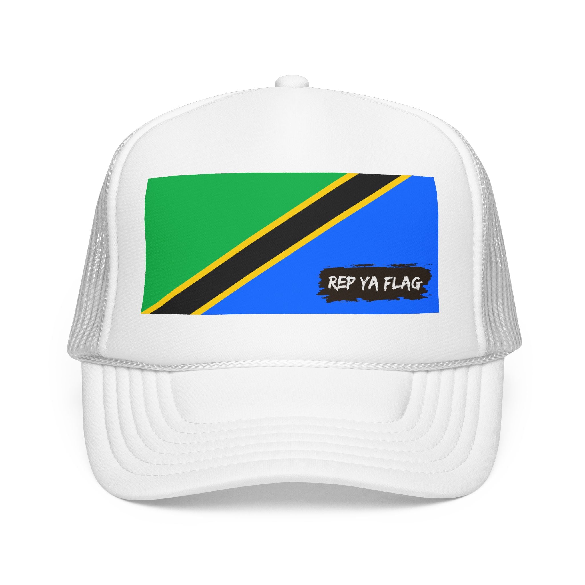 Tanzania Flag Foam Trucker Hat | Rep Ya Flag design