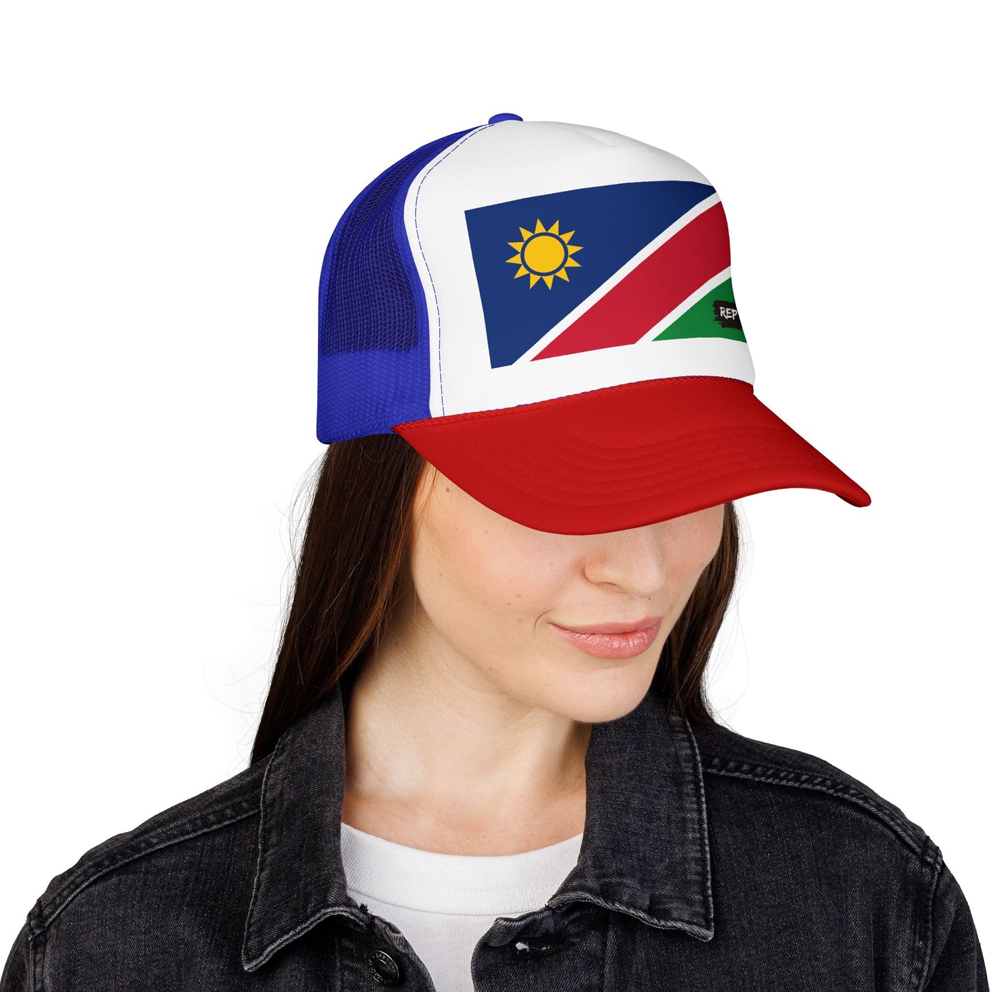 Namibia Flag Foam Trucker Hat | Namibian Pride Snapback Cap | Rep Ya Flag