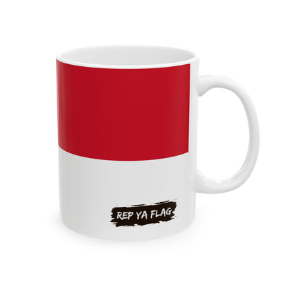 Monaco Flag Coffee Tea Mug 11oz 15oz | Rep Ya Flag Ceramic Mug