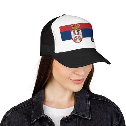 Serbia Flag Foam Trucker Hat | Serbian Pride Snapback Cap | Rep Ya Flag