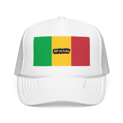 Mali Flag Foam Trucker Hat | Malian Pride Snapback Cap | Rep Ya Flag