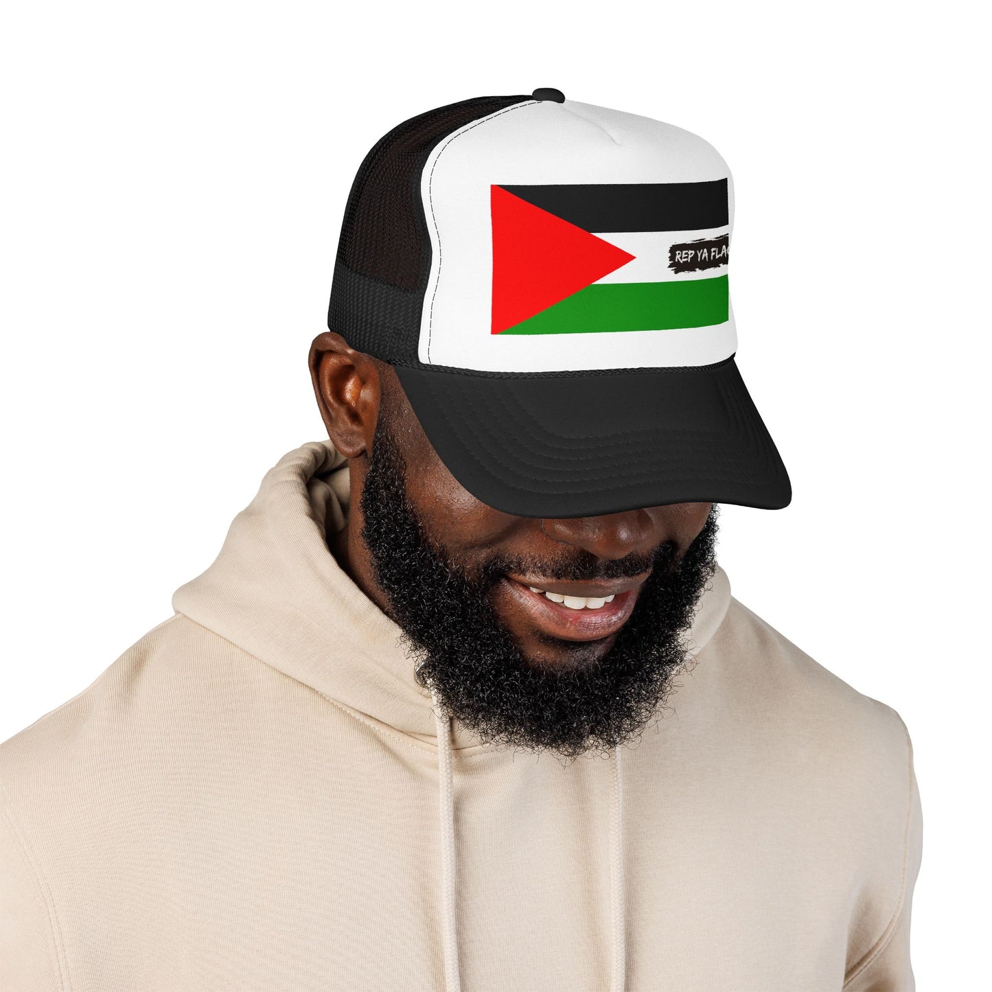 Palestine Flag Foam Trucker Hat | Palestinian Pride Snapback Cap | Rep Ya Flag