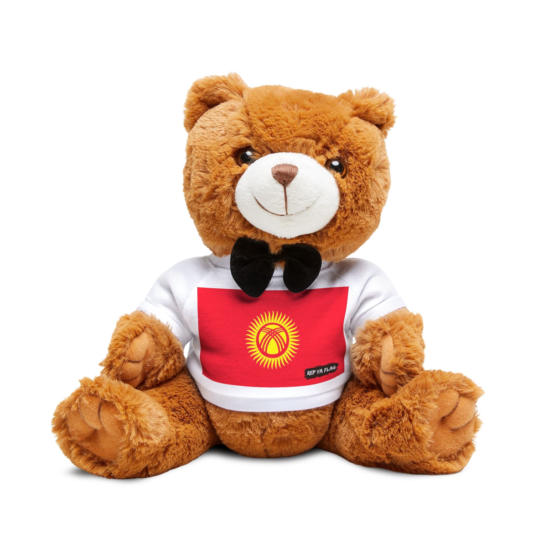 Kyrgyzstan Flag Teddy Bear | Kyrgyz Heritage Plush Gift | Rep Ya Flag