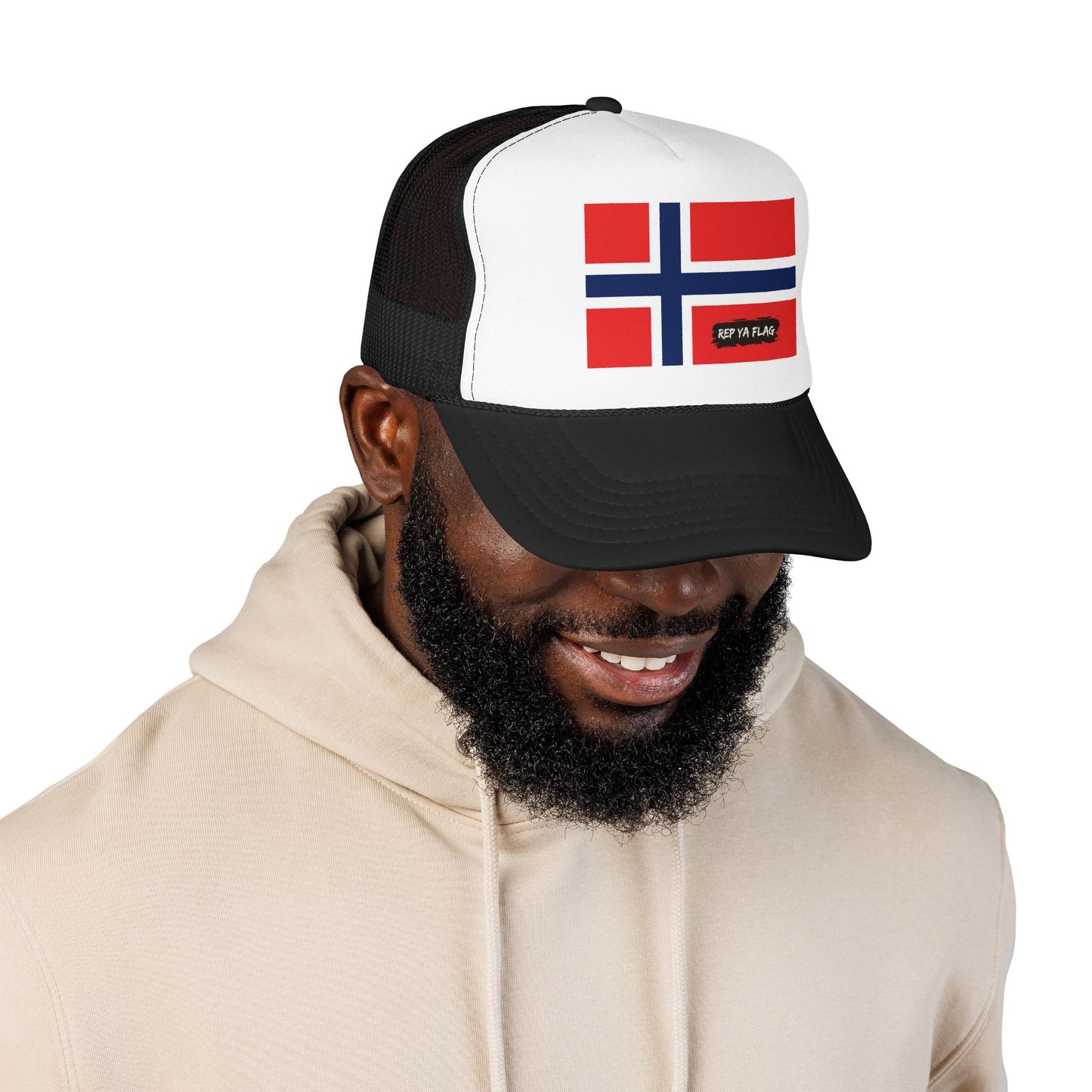 Norway Flag Foam Trucker Hat | Norwegian Pride Snapback Cap | Rep Ya Flag