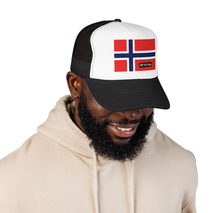 Norway Flag Foam Trucker Hat | Norwegian Pride Snapback Cap | Rep Ya Flag