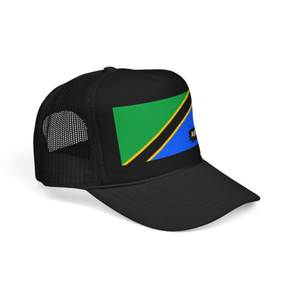 Tanzania Flag Foam Trucker Hat | Rep Ya Flag design