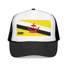 Brunei Flag Foam Trucker Hat | Bruneian Pride Snapback Cap | Rep Ya Flag