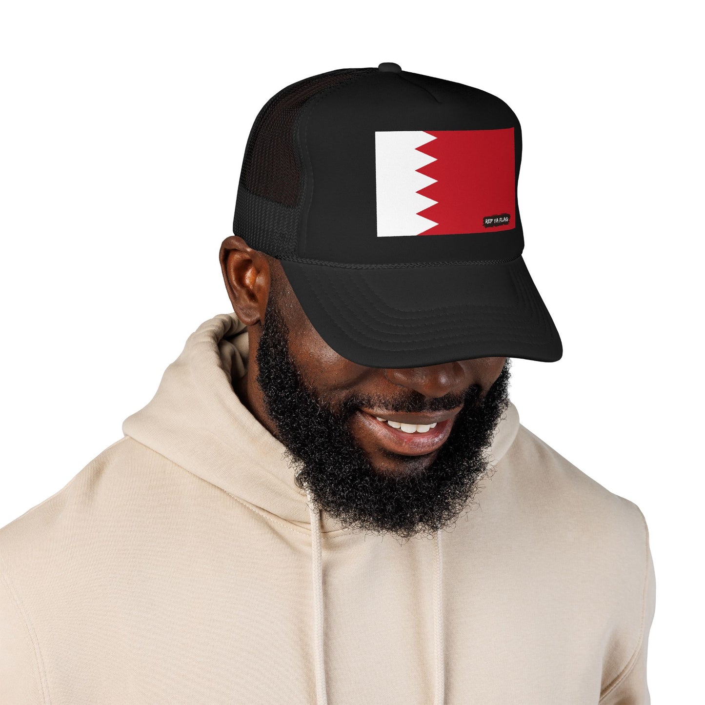 Bahrain Flag Foam Trucker Hat | Bahraini Pride Snapback Cap | Rep Ya Flag