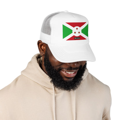 Burundi Flag Foam Trucker Hat | Burundian Pride Snapback Cap | Rep Ya Flag