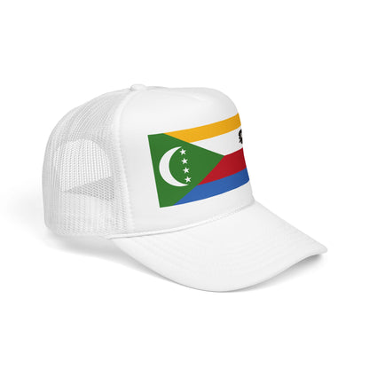 Comoros Flag Foam Trucker Hat | Comorian Pride Snapback Cap | Rep Ya Flag