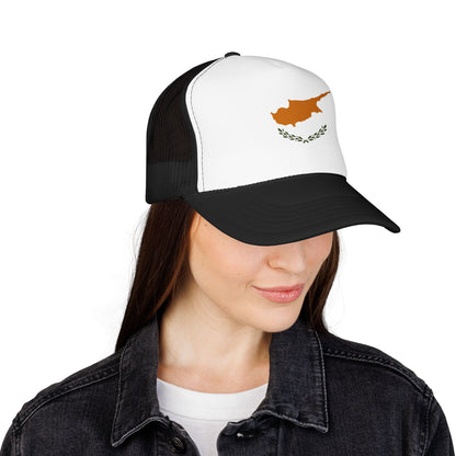 Cyprus Flag Foam Trucker Hat | Cypriot Pride Snapback Cap | Rep Ya Flag