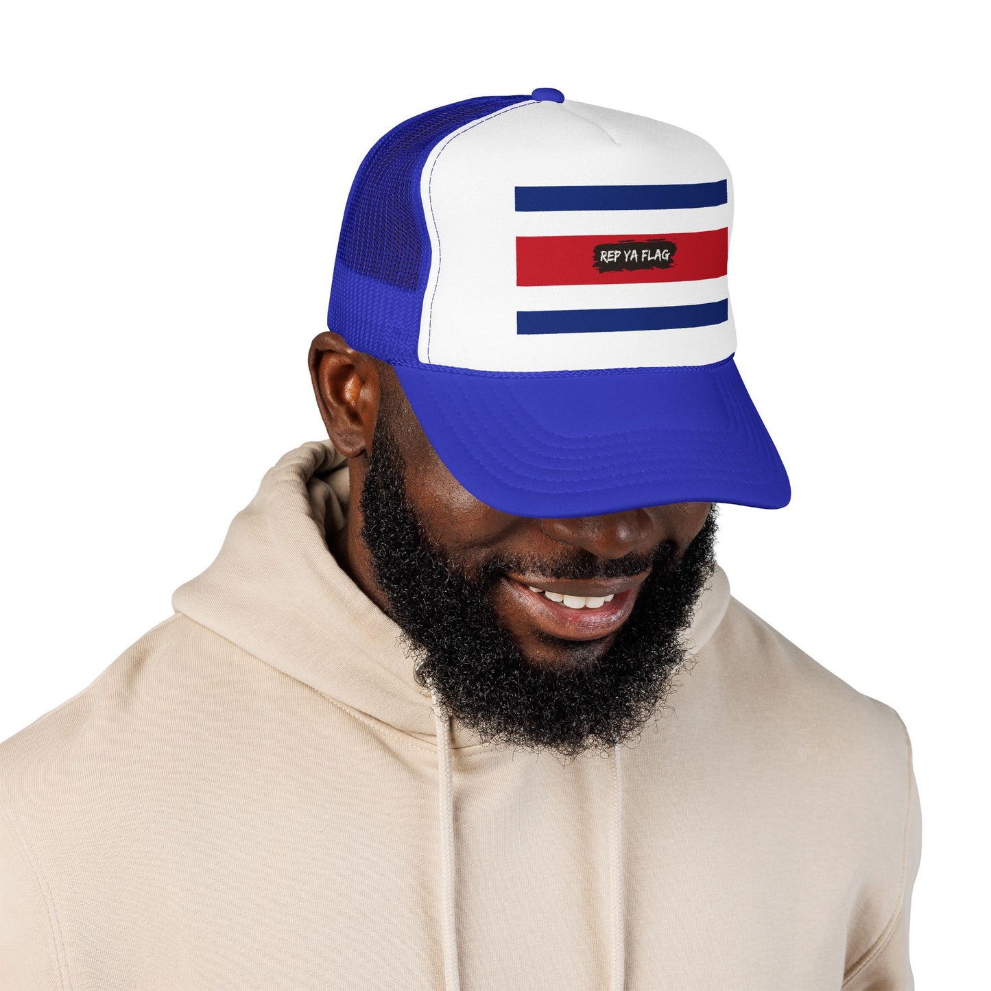Costa Rica Flag Foam Trucker Hat | Costa Rican Pride Snapback Cap | Rep Ya Flag