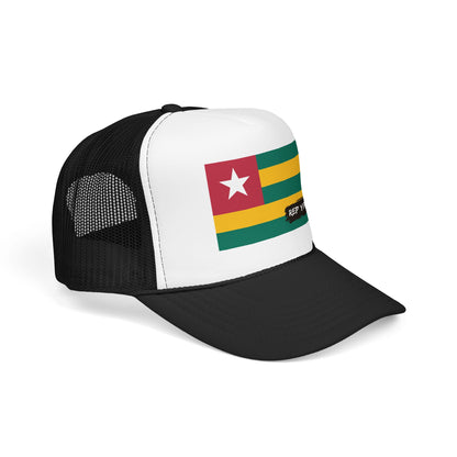 Togo Flag Foam Trucker Hat | Rep Ya Flag design