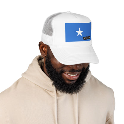 Somalia Flag Foam Trucker Hat | Somali Heritage Snapback Cap | Rep Ya Flag
