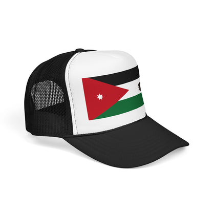 Jordan Flag Foam Trucker Hat | Jordanian Pride Snapback Cap | Rep Ya Flag