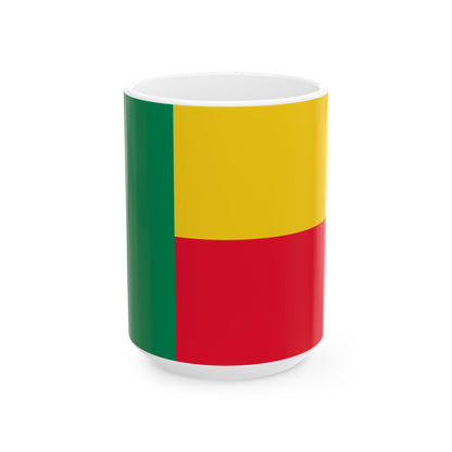 Benin Flag Coffee Mug | Beninese Pride Ceramic Tea Mug 11oz & 15oz | Rep Ya Flag