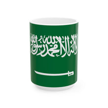 Saudi Arabia Flag Coffee Mug 11oz & 15oz | Saudi Heritage Ceramic Coffee Tea Mug | Rep Ya Flag