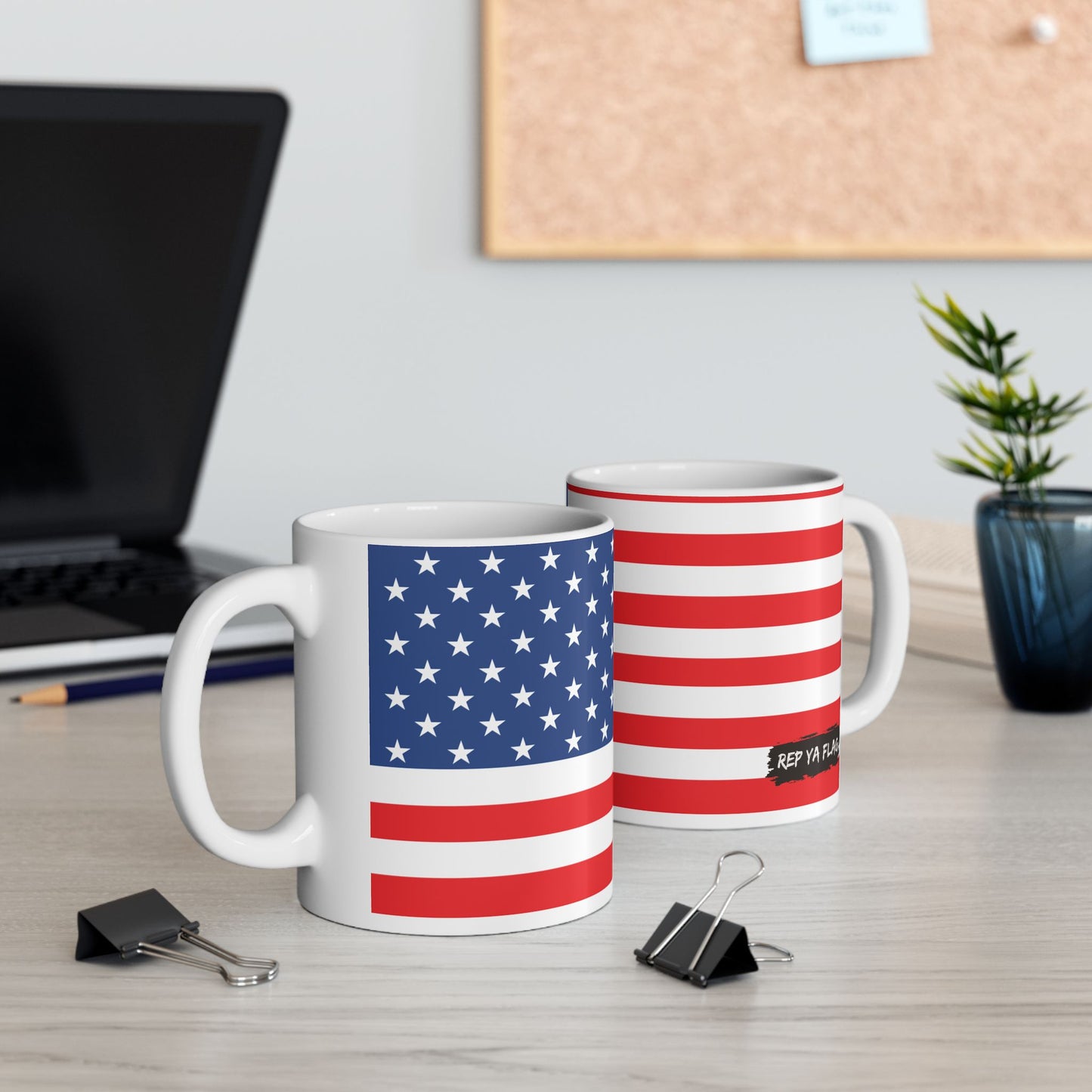 United States of America Flag Coffee Tea Mug 11oz 15oz | Rep Ya Flag Ceramic Mug