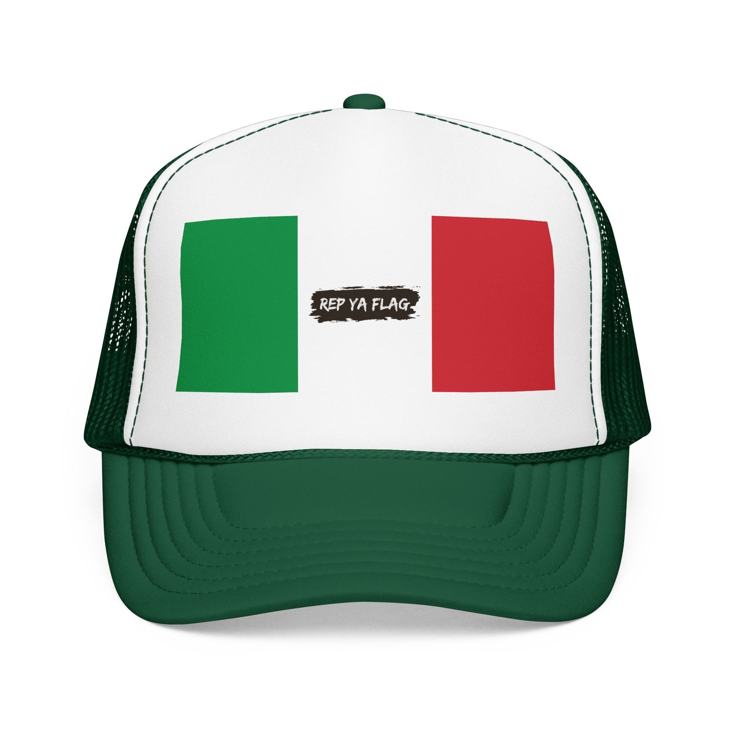 Italy Flag Foam Trucker Hat | Italian Pride Snapback Cap | Rep Ya Flag