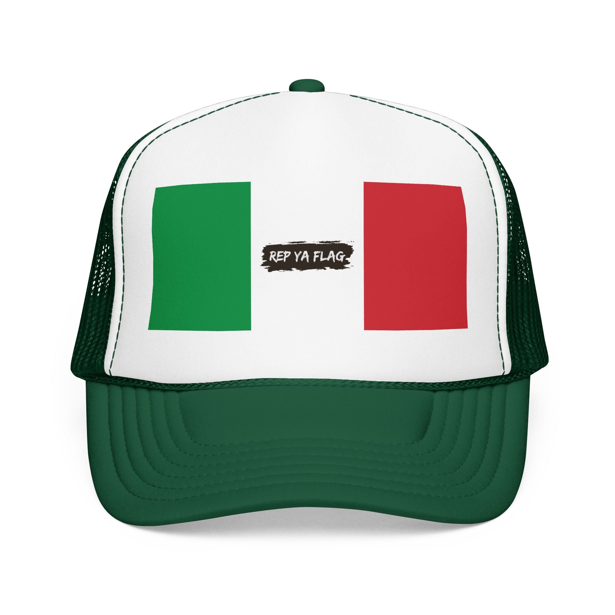 Italy Flag Foam Trucker Hat | Italian Pride Snapback Cap | Rep Ya Flag