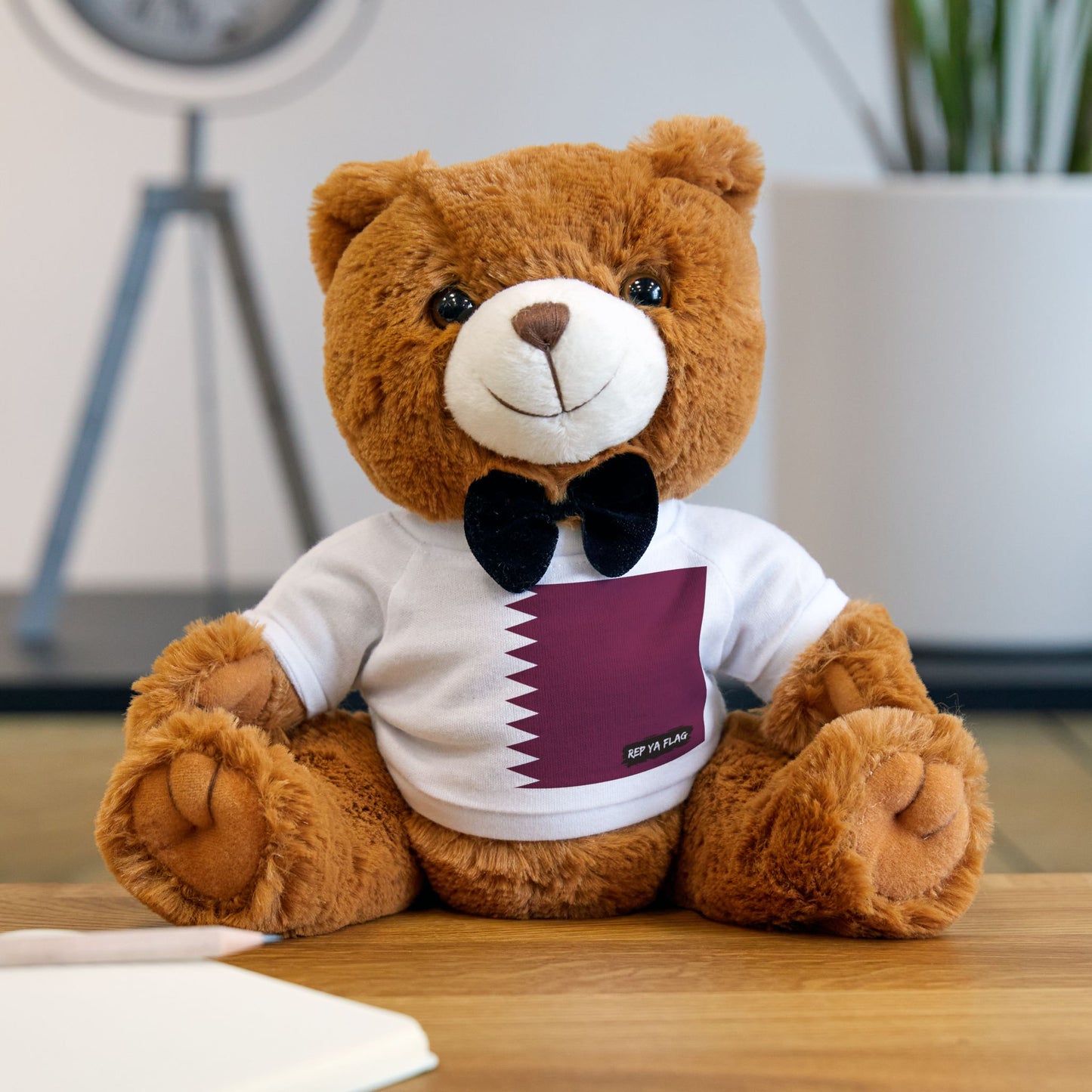 Qatar Flag Teddy Bear | Qatari Heritage Plush Gift | Rep Ya Flag