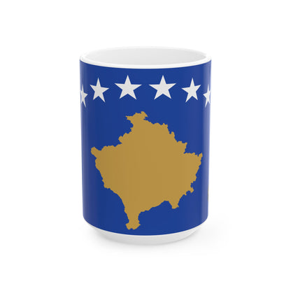 Kosovo Flag Coffee Tea Mug 11oz 15oz | Rep Ya Flag Ceramic Mug