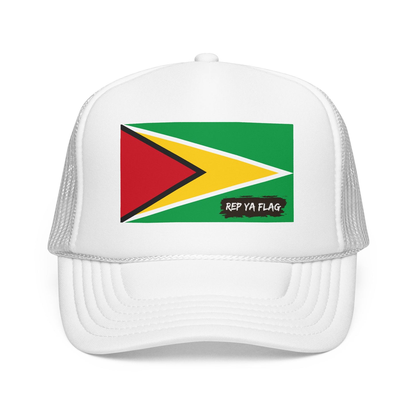 Guyana Flag Foam Trucker Hat | Guyanese Pride Snapback Cap | Rep Ya Flag