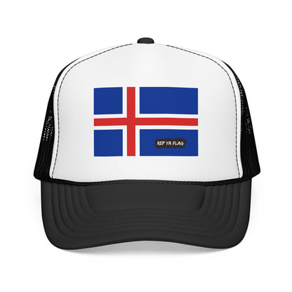 Iceland Flag Foam Trucker Hat | Iceland Pride Snapback Cap | Rep Ya Flag