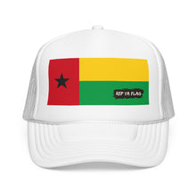 Guinea-Bissau Flag Foam Trucker Hat | Bissau-Guinean Pride Snapback Cap | Rep Ya Flag