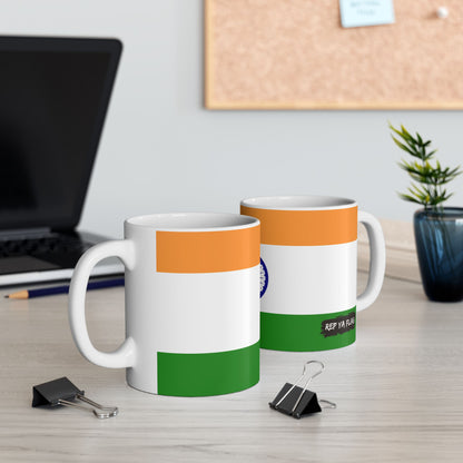India Flag Coffee Tea Mug 11oz 15oz | Rep Ya Flag Ceramic Mug