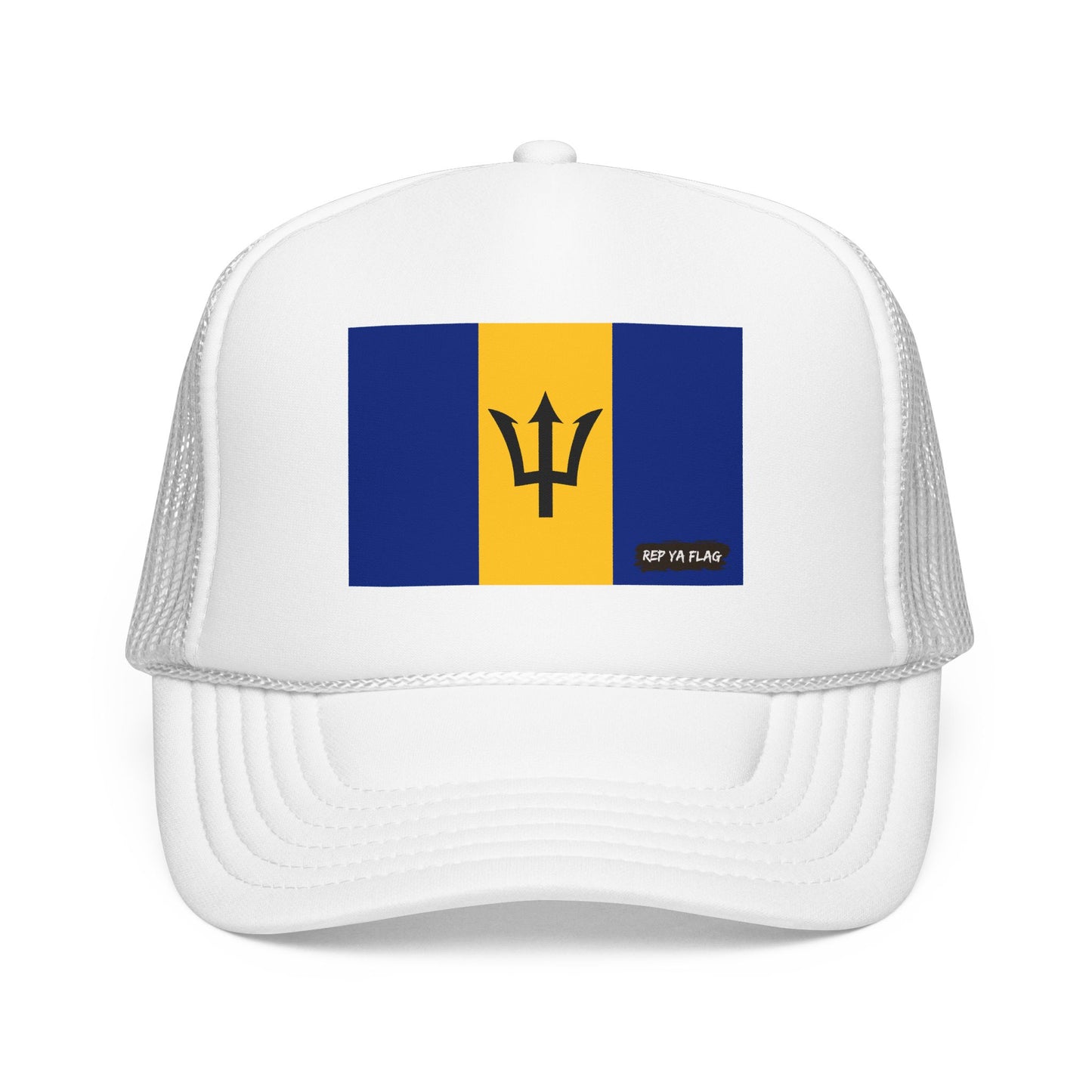Barbados Flag Foam Trucker Hat | Barbadian Pride Snapback Cap | Rep Ya Flag
