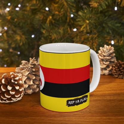 Uganda Flag Coffee Tea Mug 11oz 15oz | Rep Ya Flag Ceramic Mug