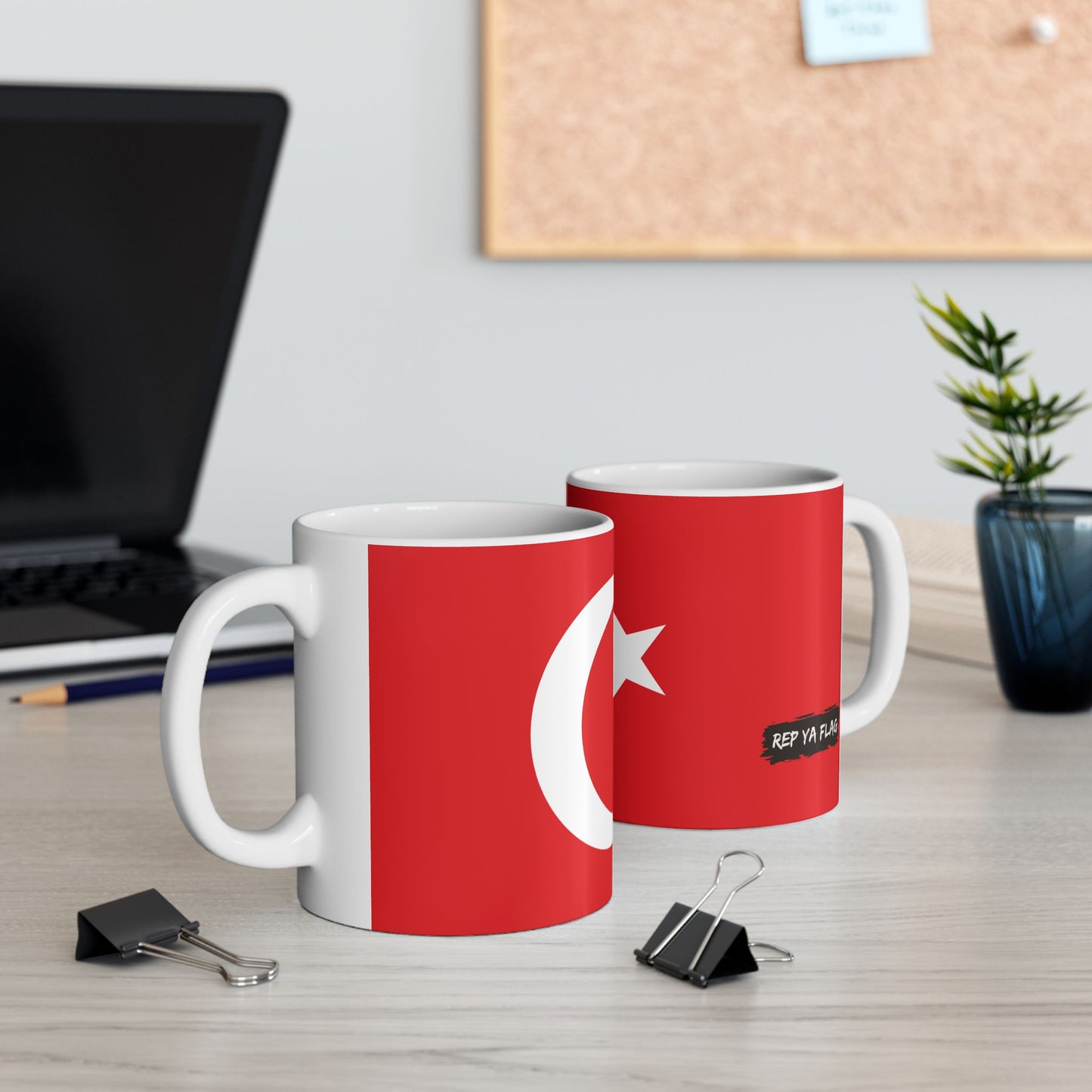 Turkey Flag Coffee Tea Mug 11oz 15oz | Rep Ya Flag Ceramic Mug